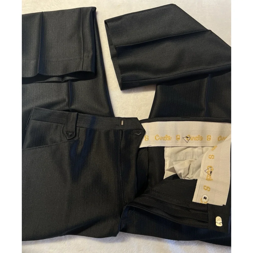 Circle S Dallas Texas 48R 43x29 Black Western Suit Ribbed Sheen Finish Rodeo - Picture 7 of 16